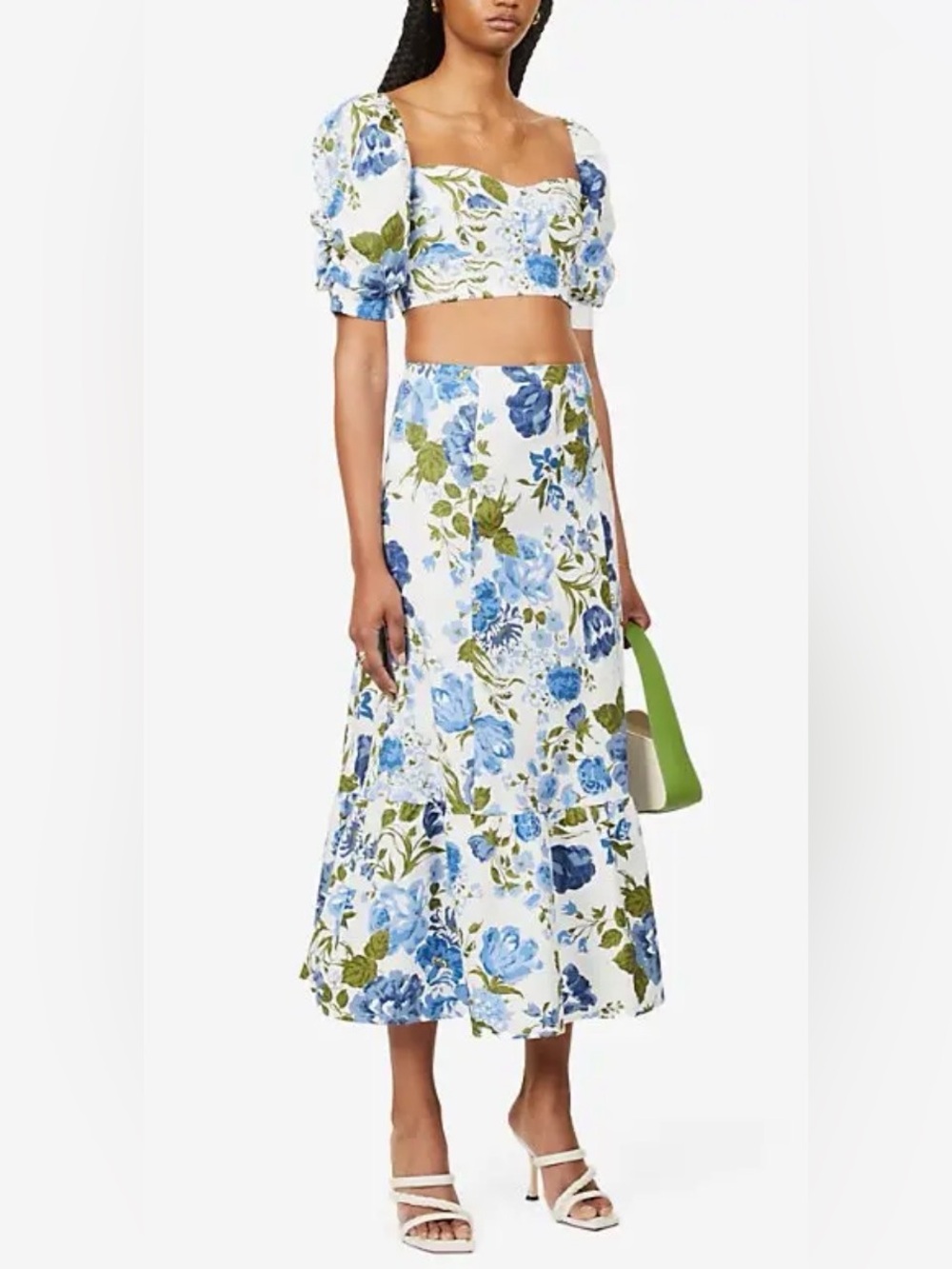 Reformation Sunnie Floral-Print Organic-Cotton Two-Piece Set